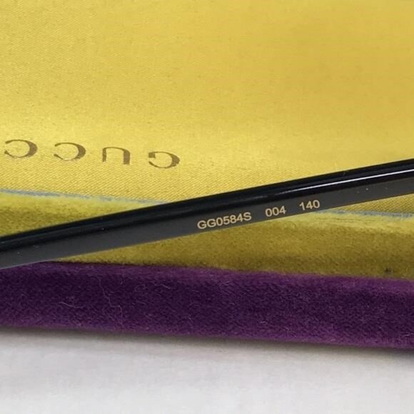 100%- New Authentic GUCCI GG0584s 004 140’ Aviator Shield Sunglasses - Picture 15 of 15